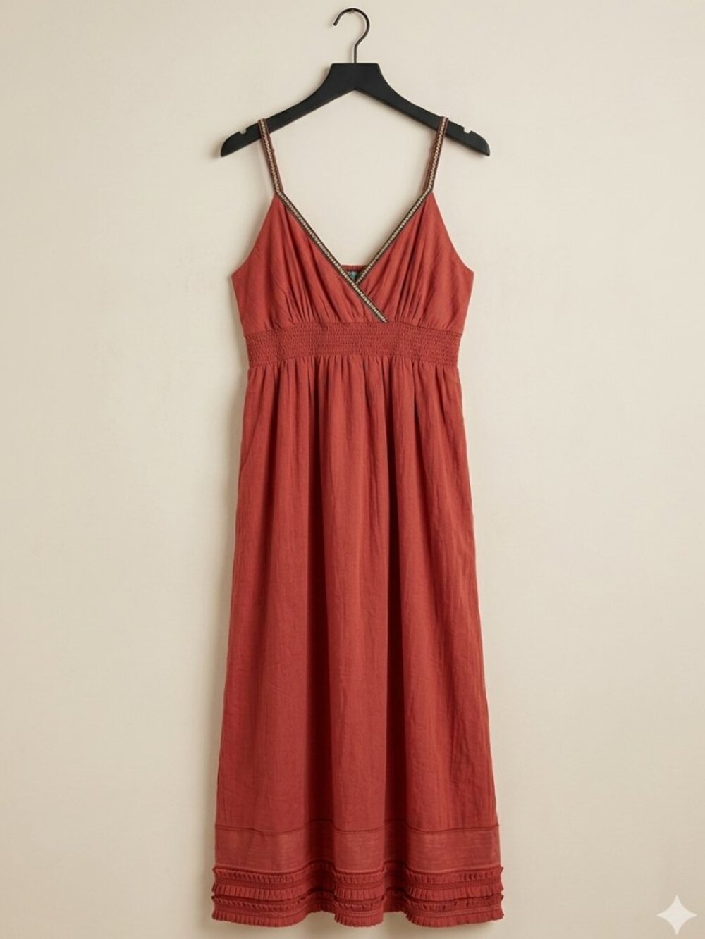 Old Navy Cotton Silk Ruffle Midi Dress